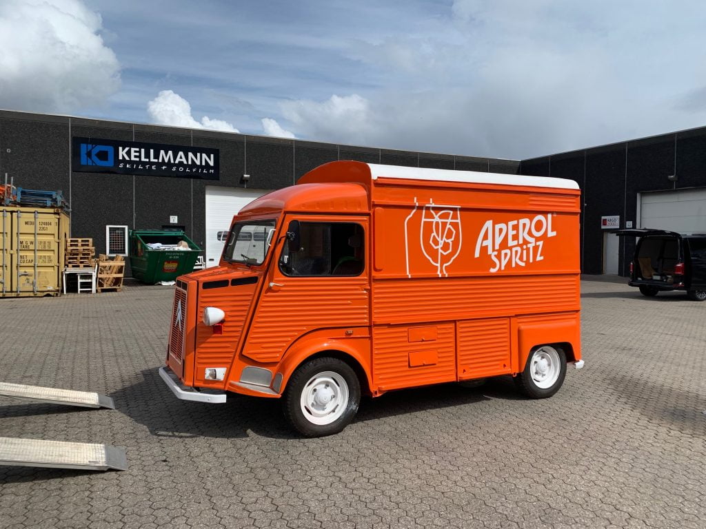 Folie på bil til Aperol Spritz