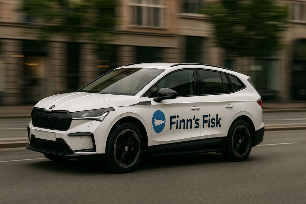 bil logo til fiske firma