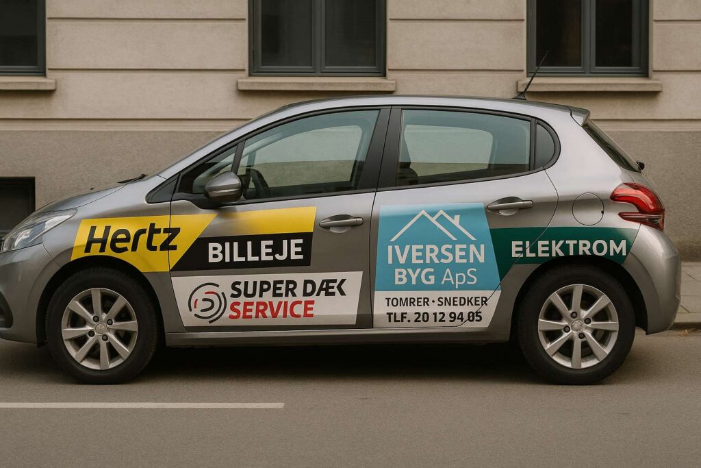 lejebil med reklame