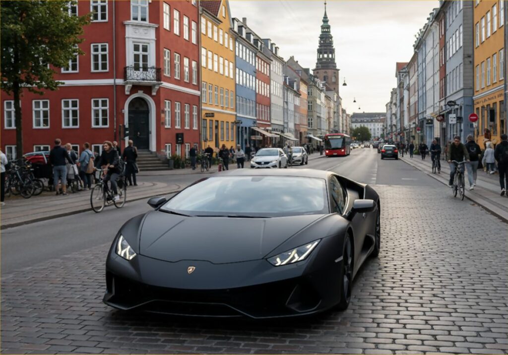 sportsvogn i mat sort folie