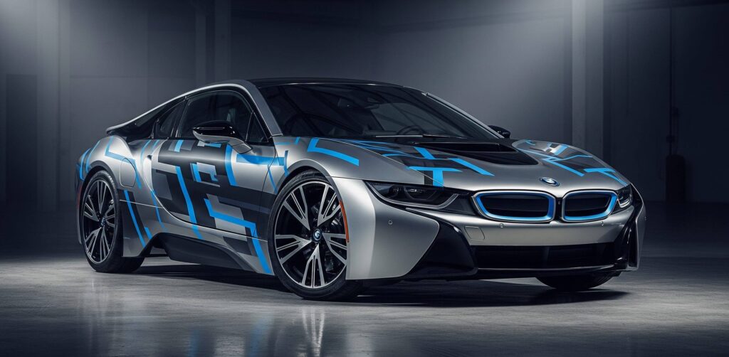 BMW i7 med bil wrap