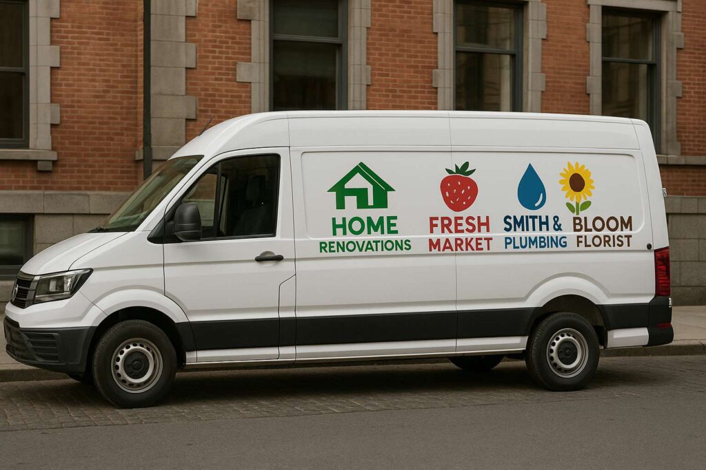 udlejningsbil med bilwrap